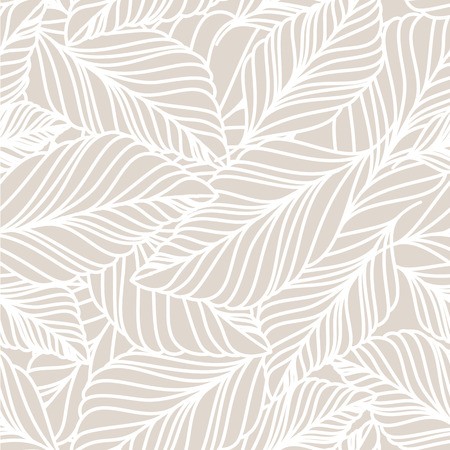 450x450 Vector Hand Drawn Doodle Leaves Seamless Pattern Light Pastel