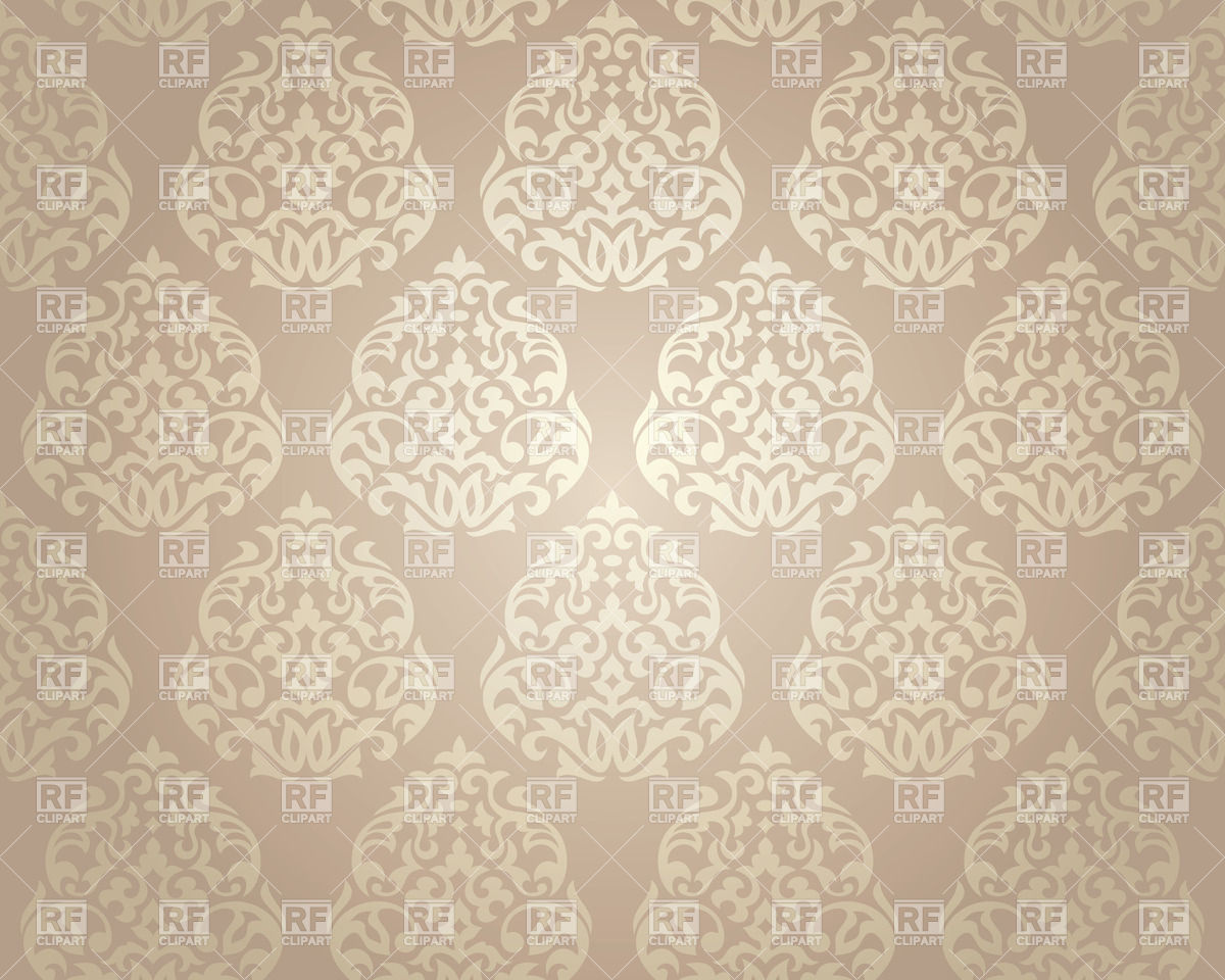 1200x960 White Damask Ornament On Beige Background