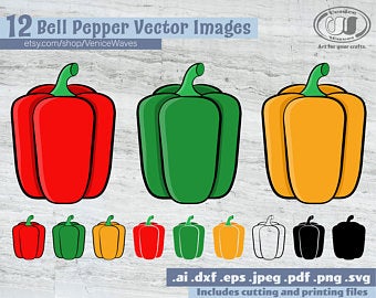 340x270 Bell Pepper Clipart Etsy