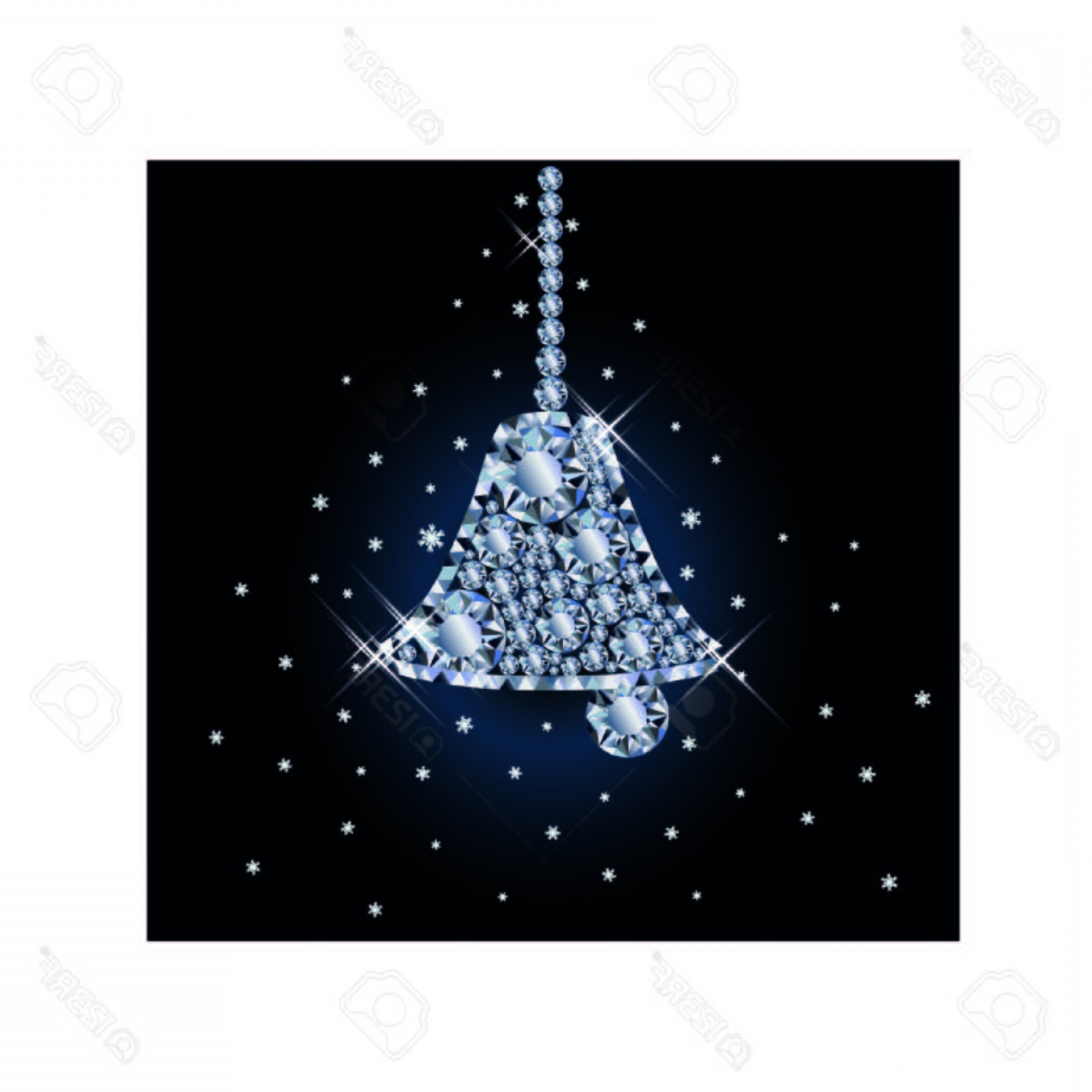 1560x1560 Silver Christmas Bell Vector Catchsplace