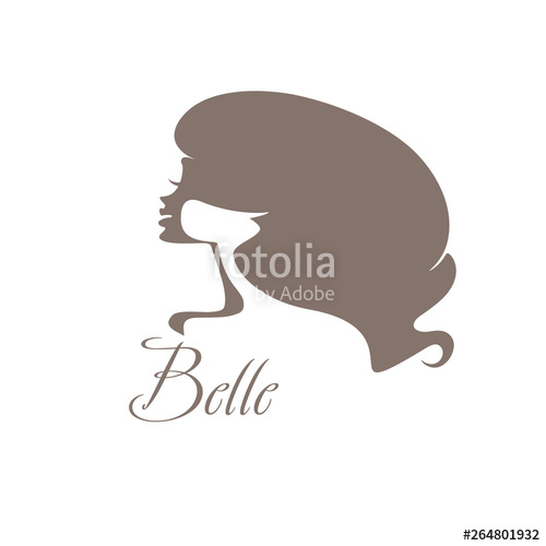 500x500 Belle Vector Young Beauty Silhouette Face Profile With Lush