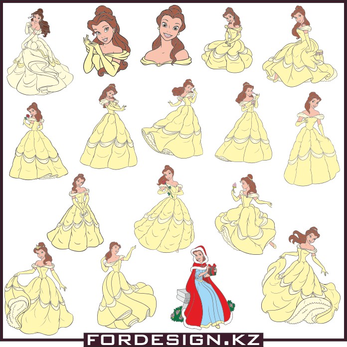 696x696 Vector Princess Belle's Collection Of The Beauty And The Beast