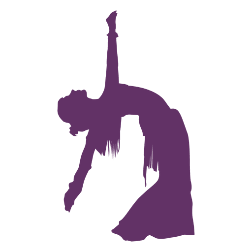 512x512 Bending Belly Dancer Silhouette