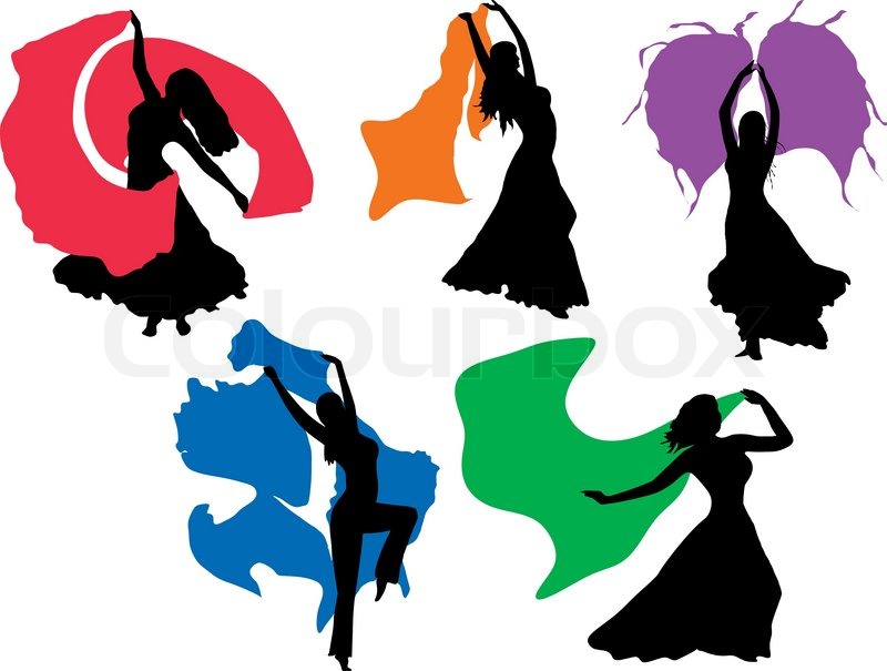 800x605 Vector Belly Dancing Black Woman Stock Vector Colourbox