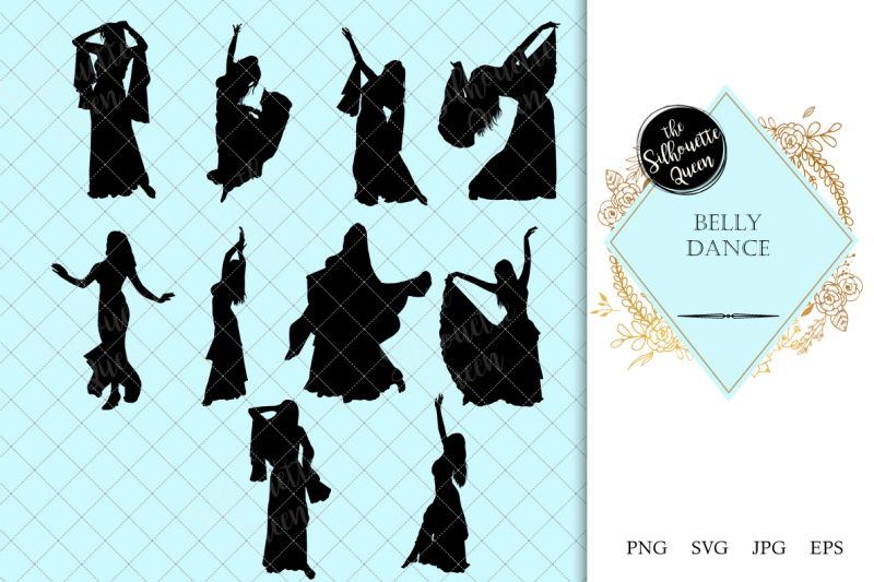 800x533 Belly Dance Silhouette Vector