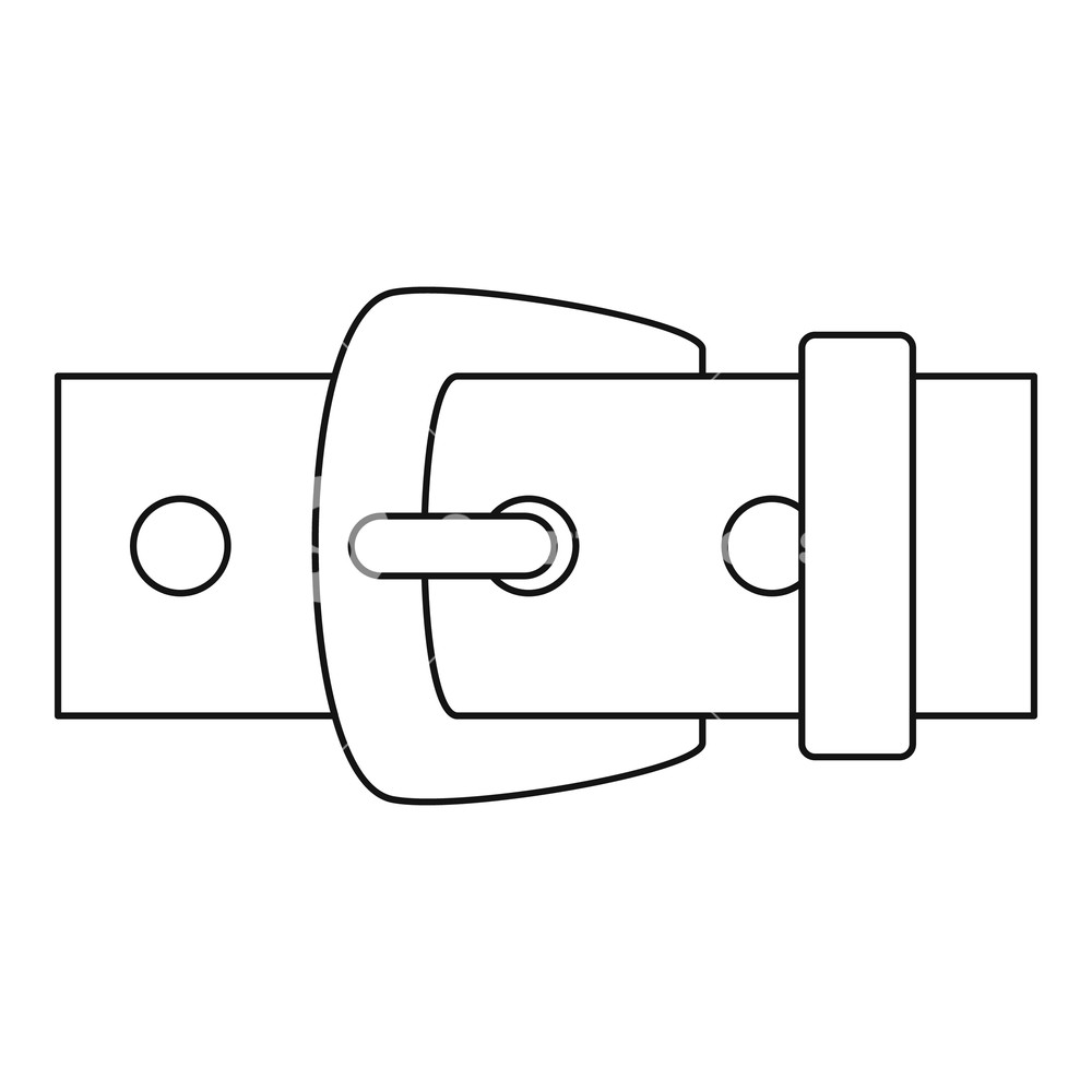 1000x1000 Leather Belt Icon Outline Illustration Of Leather Belt Vector