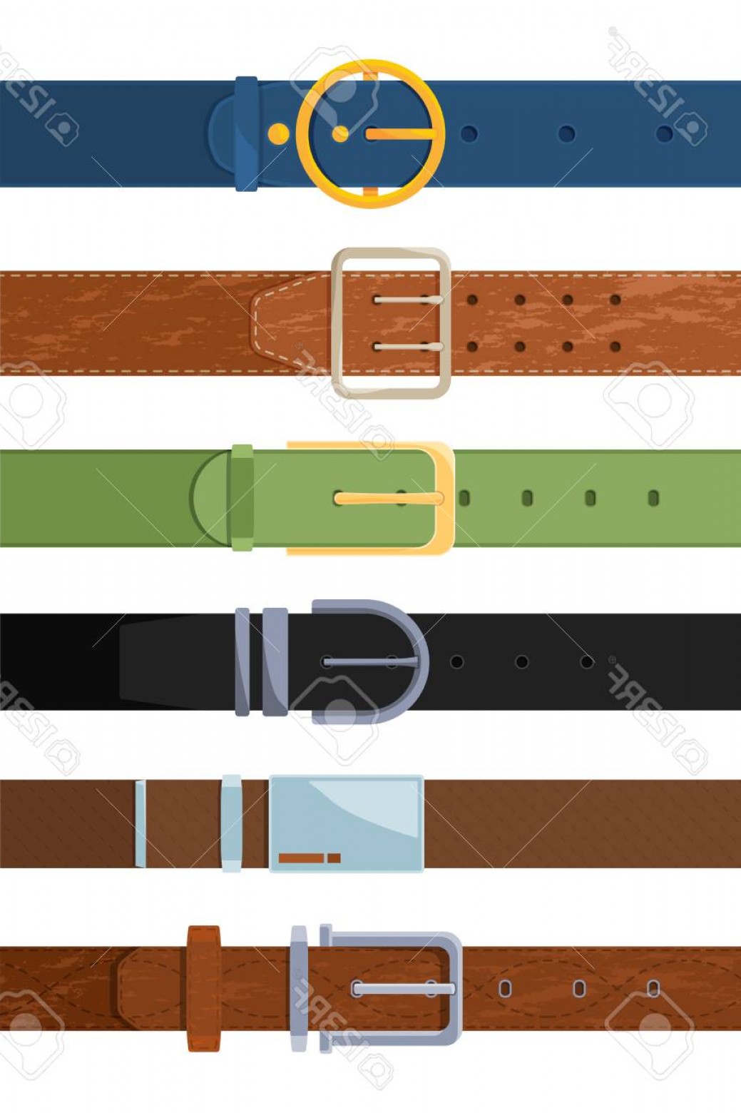 1039x1560 Photostock Vector Clothing Belt Vector Set Of Various Colored