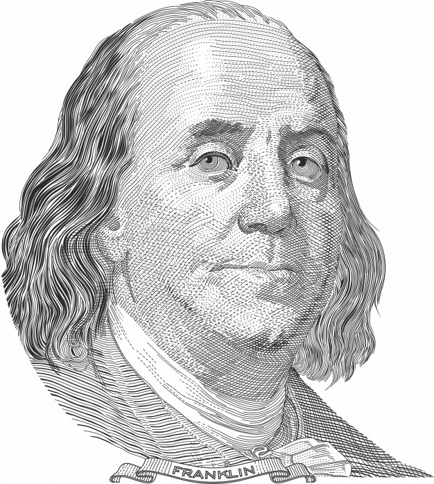 626x698 Benjamin Franklin Portrait Vector Premium Download