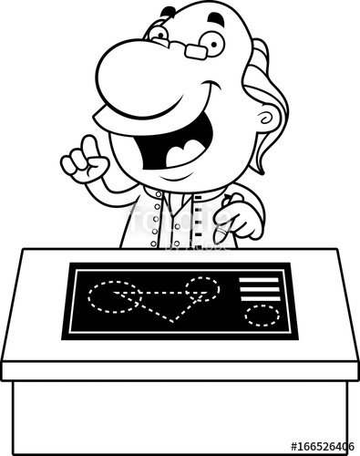 395x500 Cartoon Ben Franklin Blueprints Stock Image And Royalty Free