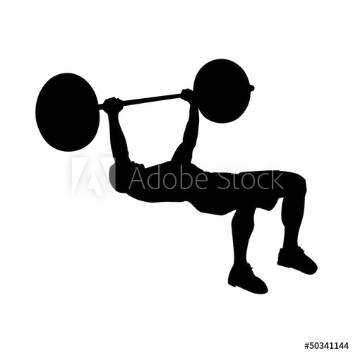 Low Bench Press Silhouette 500x500 Low Bench Press Silhouette