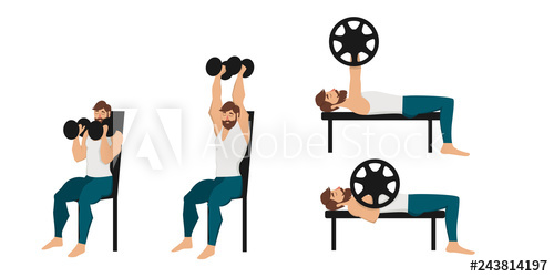 Bearded Man Doing Workout Vector Illustration Bearded Man Doing 500x250 Bearded Man Doing Workout Vector Illustration Bearded Man Doing