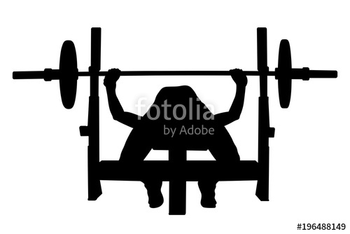 Female Athlete Powerlifter Bench Press Black Silhouette Stock 500x334 Female Athlete Powerlifter Bench Press Black Silhouette Stock