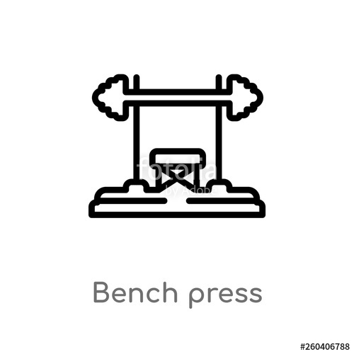 Outline Bench Press Vector Icon Isolated Black Simple Line 500x500 Outline Bench Press Vector Icon Isolated Black Simple Line