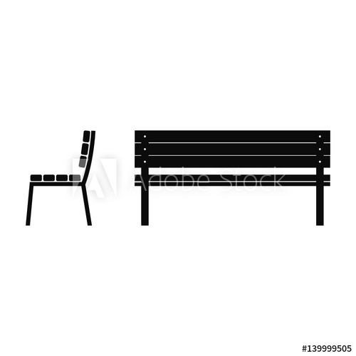 500x500 Bench Vector Illustration