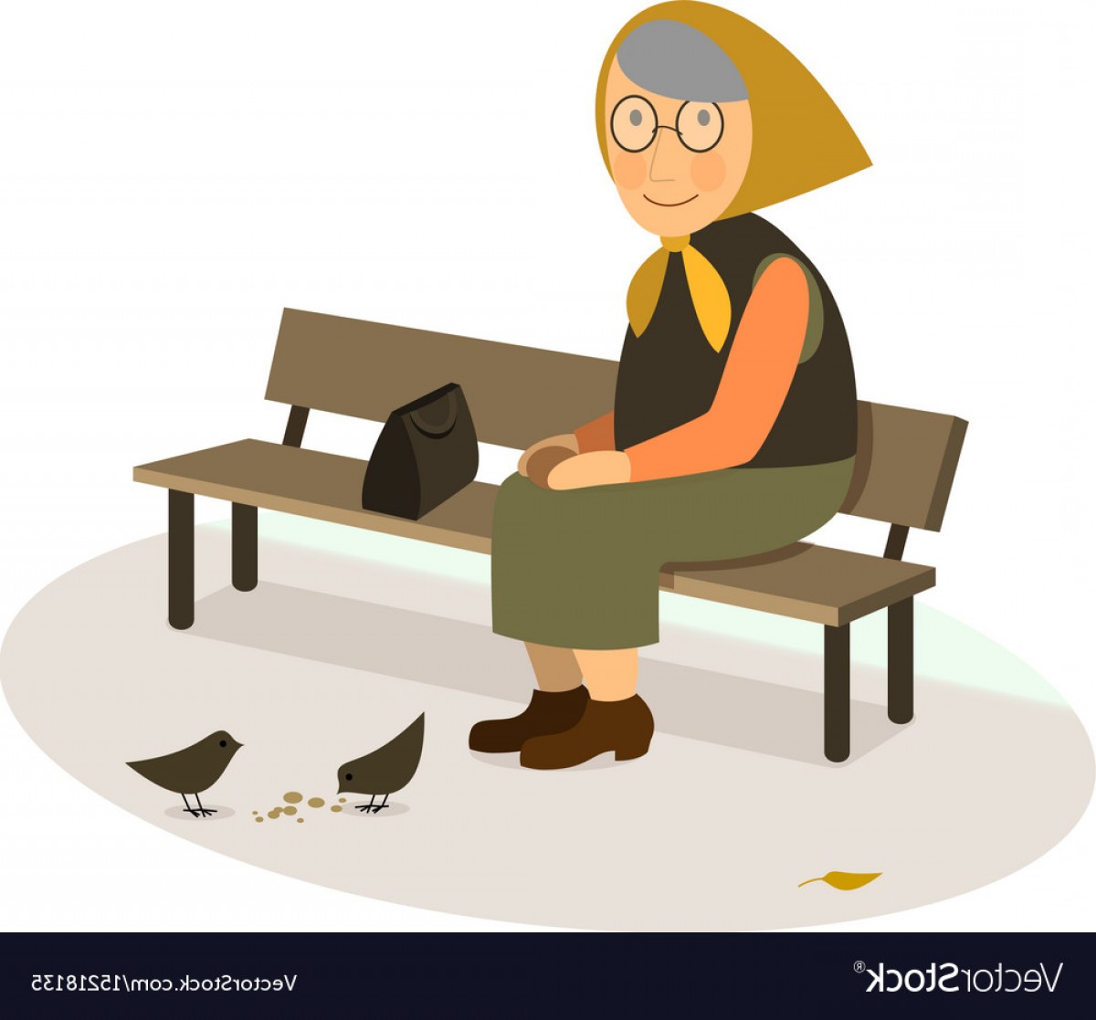 1200x1117 Grandmother Elderly Old Woman Sitting On A Bench Vector Hoodamathrun