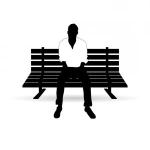 300x300 Man Silhouette Sitting On Bench Vector Wallkeeper