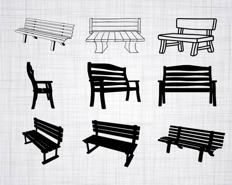 794x635 Bench Bundle Bench Bench Clipart Bench Etsy