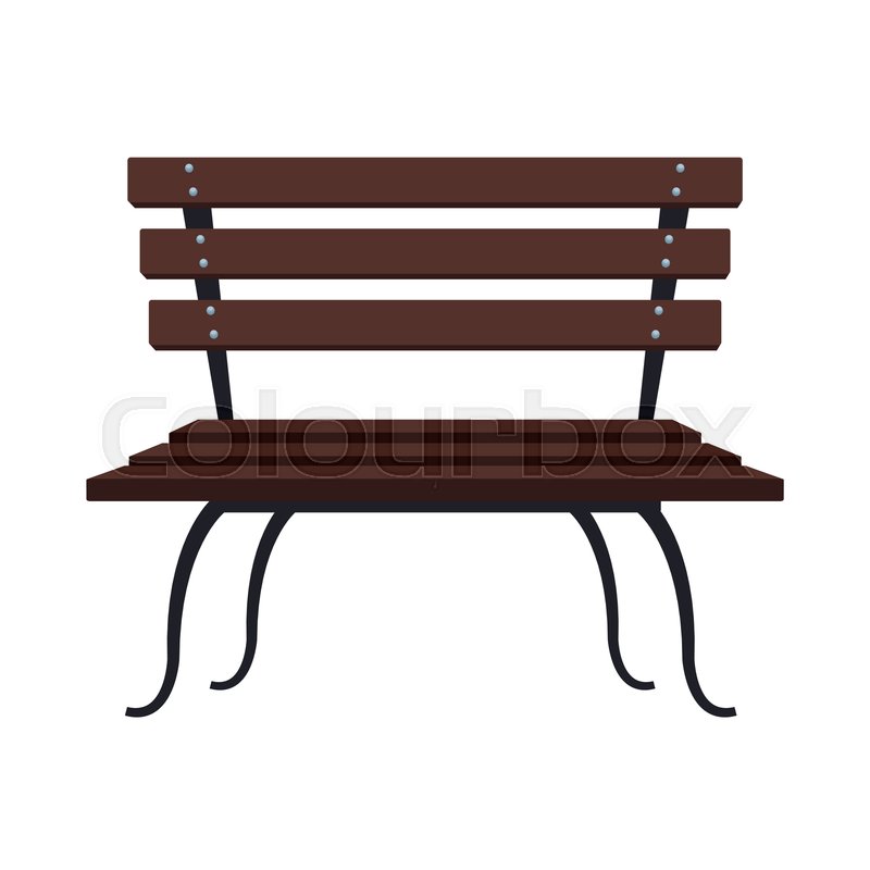 800x800 Park Bench Cartoon Vector Illustration Stock Vector Colourbox