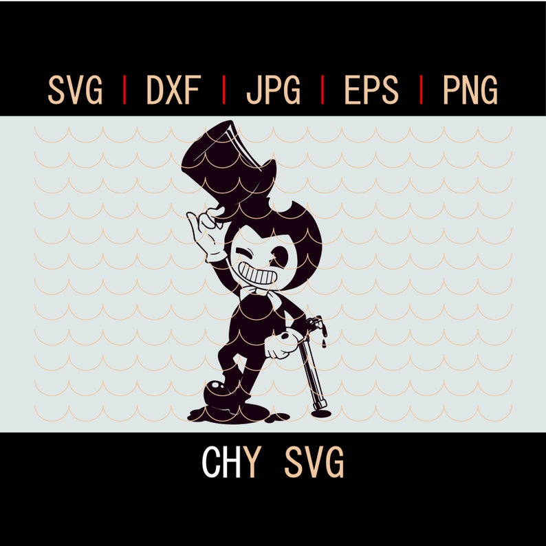 794x794 Bendy And The Ink Machine Dxf Png Cricut Cutting Etsy
