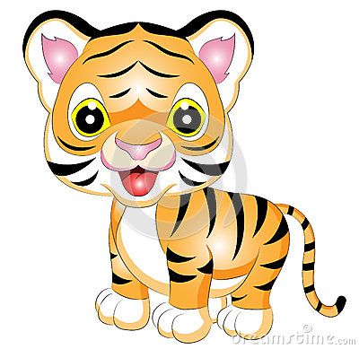 400x389 Cute Cartoon Royal Bengal Tiger Vector Illustration