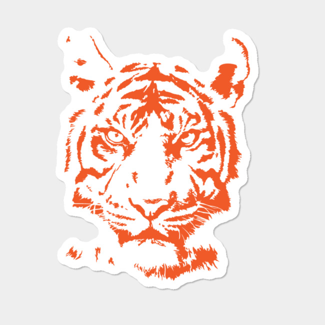 650x650 Tiger Vector Sticker