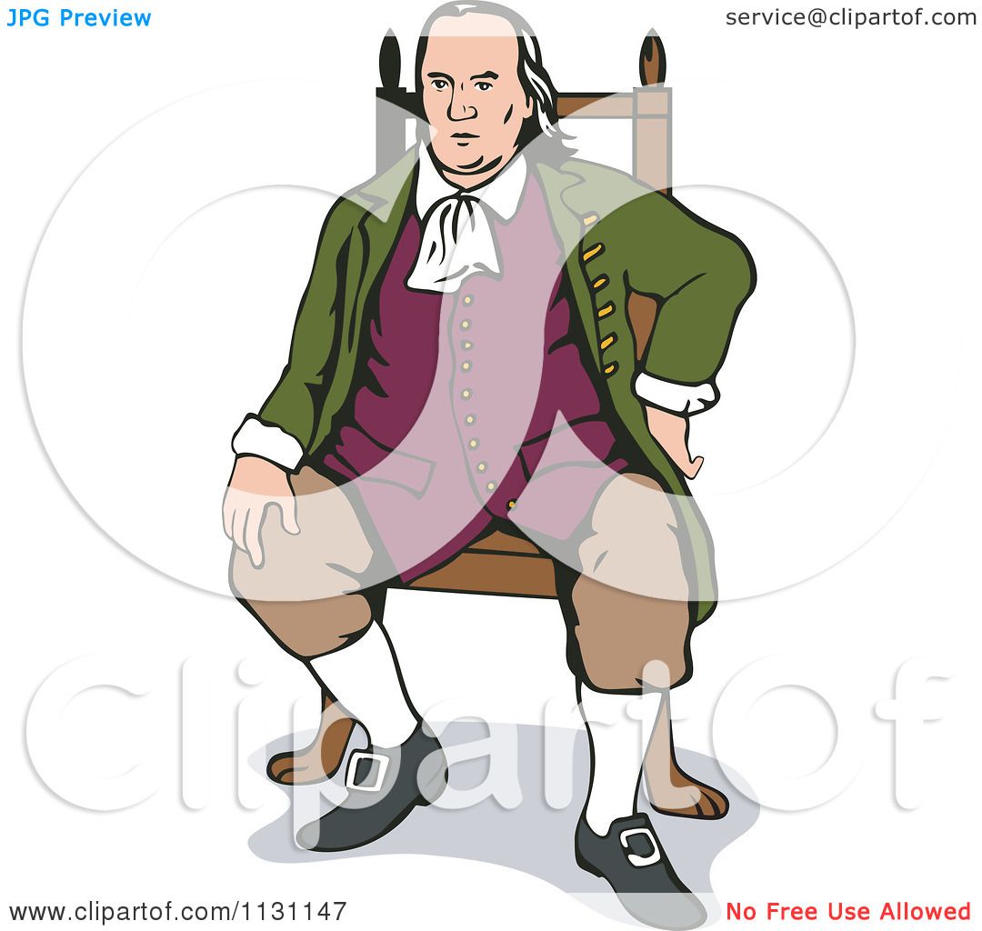 1080x1024 Clipart Of Benjamin Franklin Sitting In A Chair