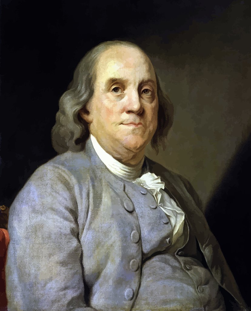 828x1024 Digitally Restored Vector Painting Of Benjamin Franklin Posters