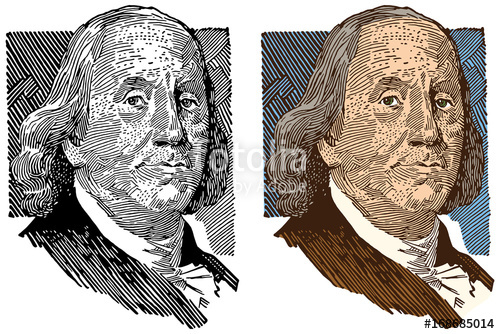 500x334 Portrait Of Benjamin Franklin Stock Image And Royalty Free Vector