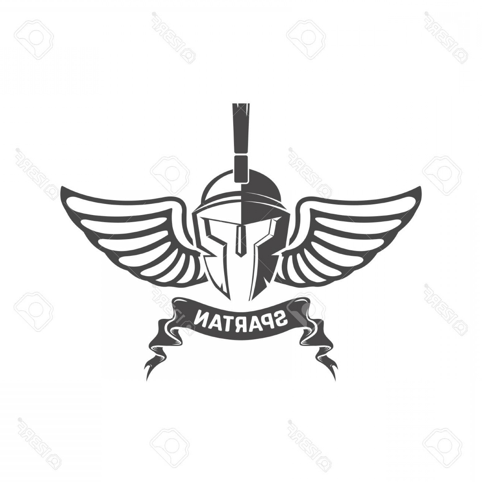 1560x1560 Photostock Vector Spartan Helmet Military Emblem Design Element