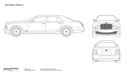 Bentley Mulsanne Limousine Drawings 448x269 Bentley Mulsanne Limousine Drawings