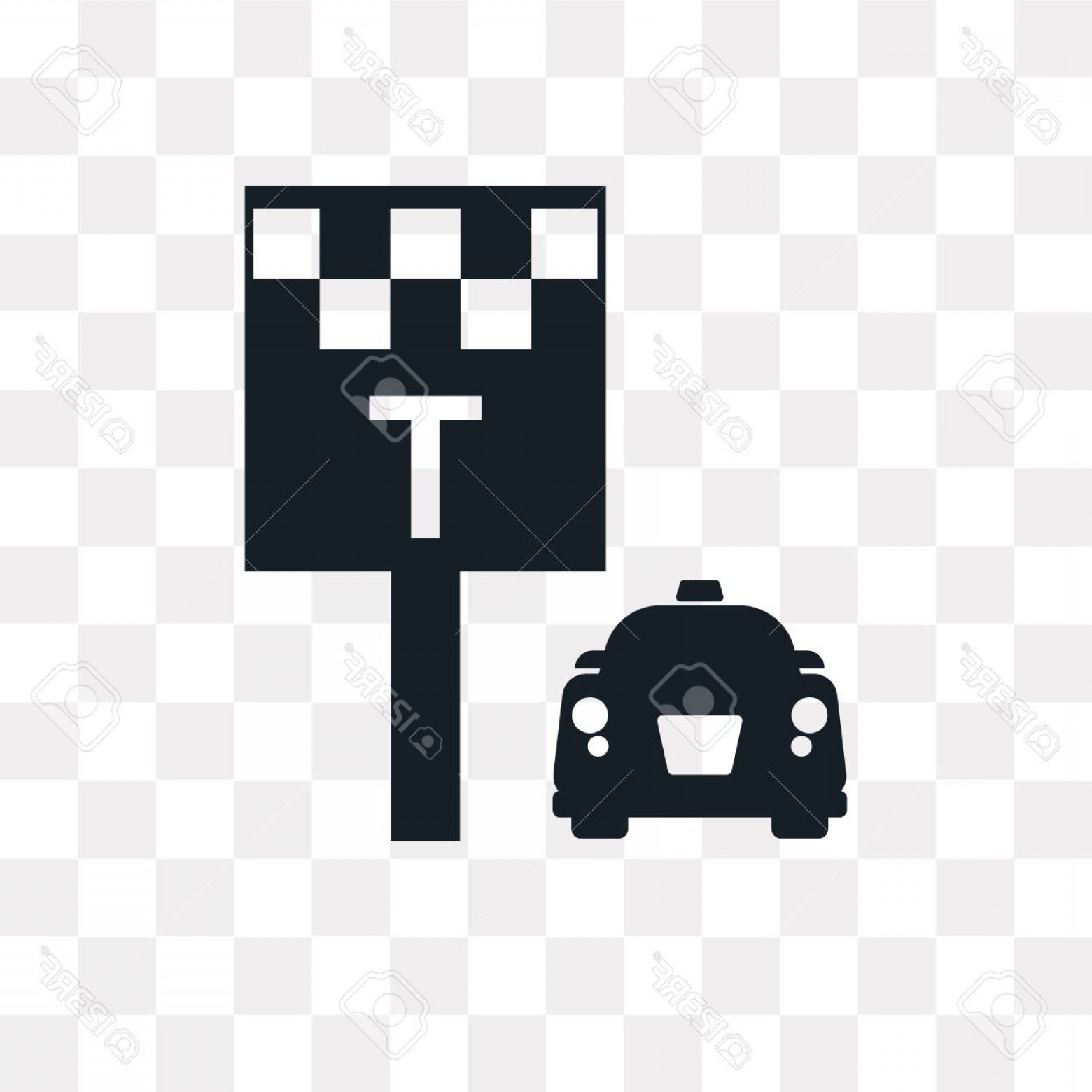 1560x1560 Photostock Vector Taxi Stop Vector Icon Isolated On Transparent