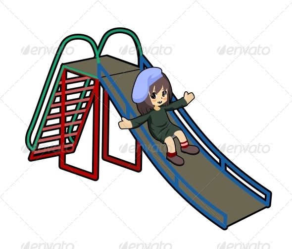 590x502 Girl On Slide Vector Fonts Logos Icons Artwork, Drawings