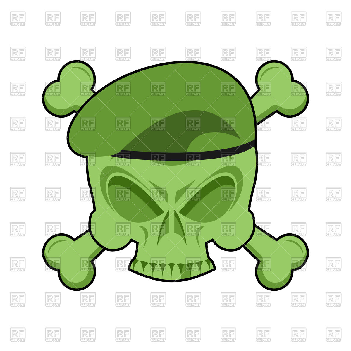1200x1200 Military Emblem With Skull In Beret Vector Image Of Signs, Symbols