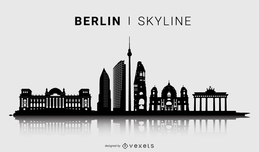 900x529 Berlin Skyline Silhouette Design