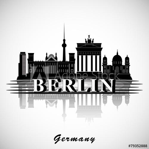 500x500 Berlin Skyline Vector City Silhouette