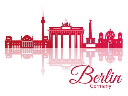 450x337 Vector Silhouette Of Berlin Germany City Skyline Royalty Free