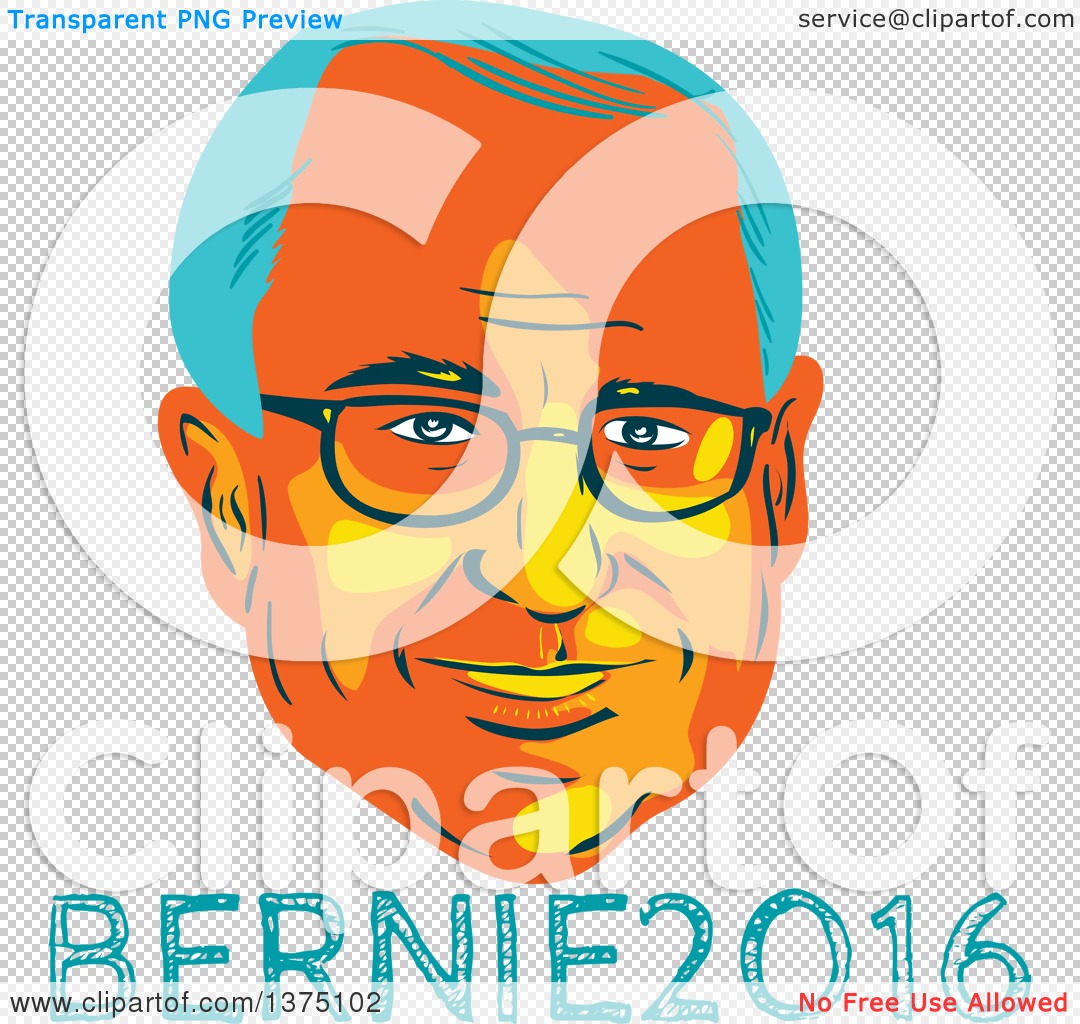 1080x1024 Clipart Of A Retro Wpa Styled Portrait Of Bernie Sanders