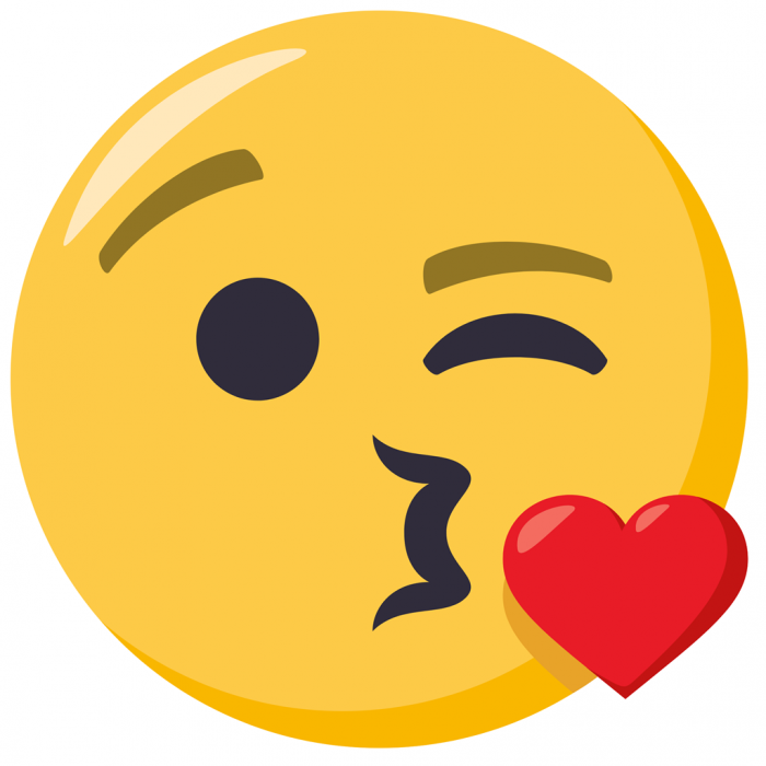 700x700 Emoticon Beso Png Vector, Clipart