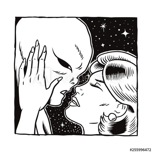 500x500 Ilustracion Beso Alien