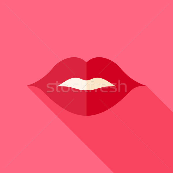 600x600 Vector Diseno Beso Sexy Labios Icono