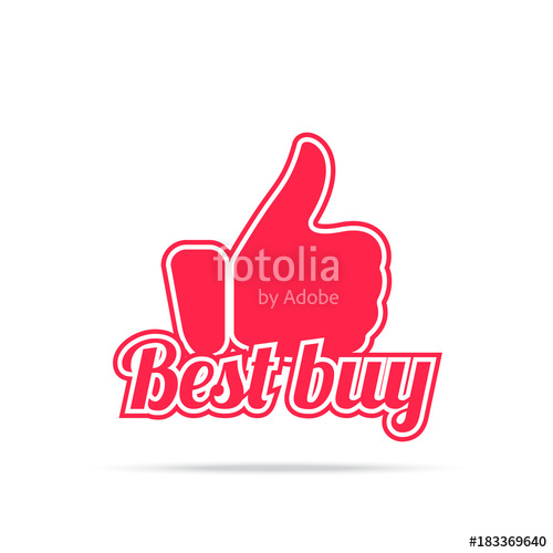500x500 Best Buy Label Red Color, Isolated On White Stock Image