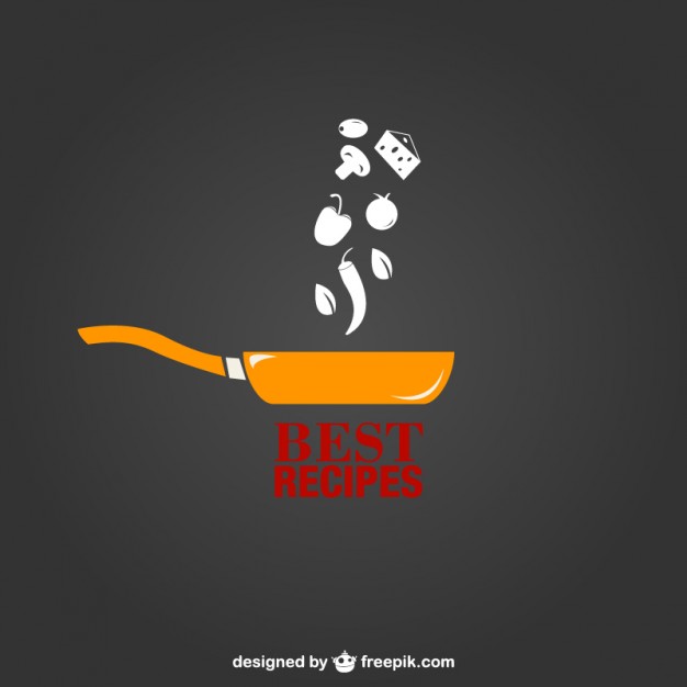 626x626 Best Recipes Logo With Yellow Pan Vector Free Download