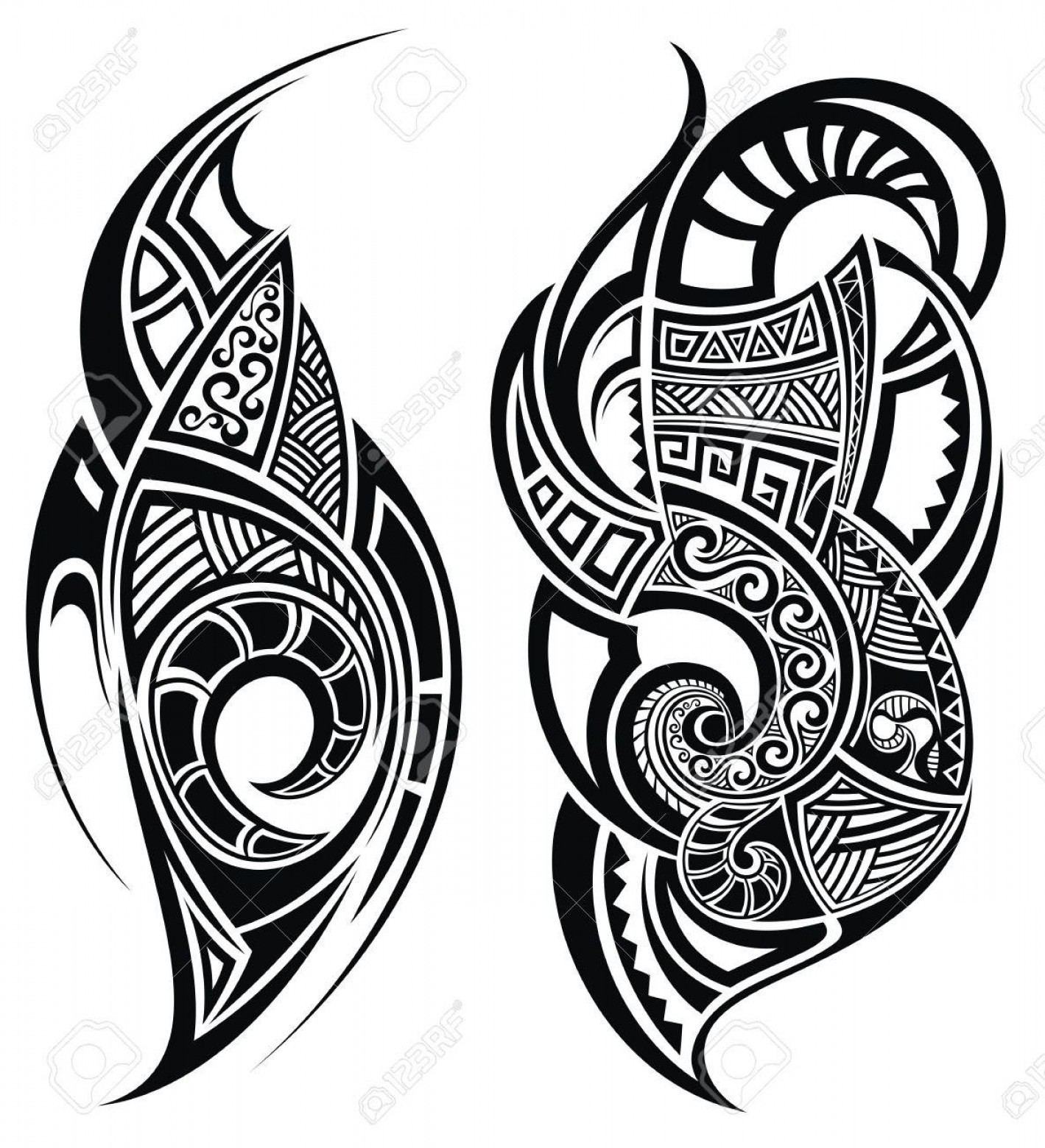 1419x1560 Best Shoulder Chest Tribal Tattoo Drawings Vector Cdr Handandbeak