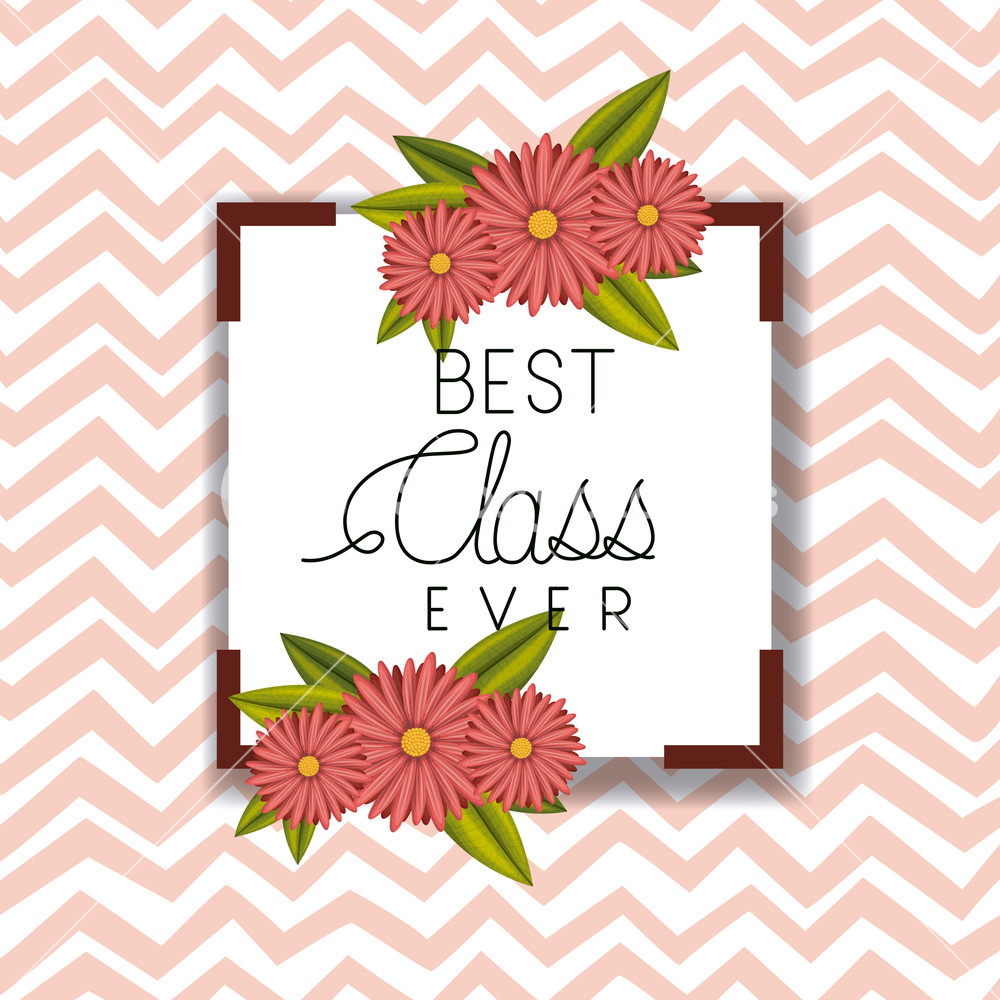 Class Of The Year Square And Floral Frame Vector Illustration 1000x1000 Class Of The Year Square And Floral Frame Vector Illustration