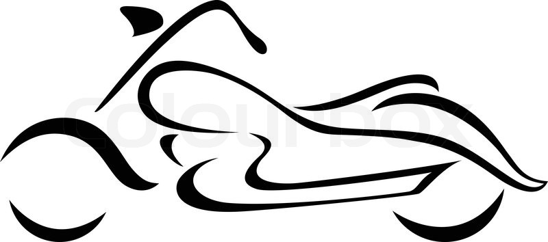 800x354 Motorcycle Silhouette For The Best Stock Vector Colourbox