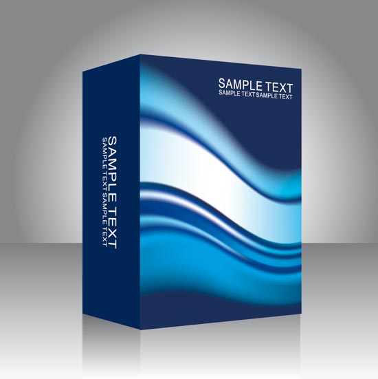 550x551 Software Box Vector Templates