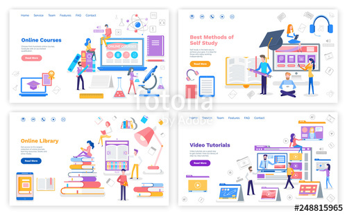 500x311 Best Methods Of Self Study Set Of Websites With Information Vector