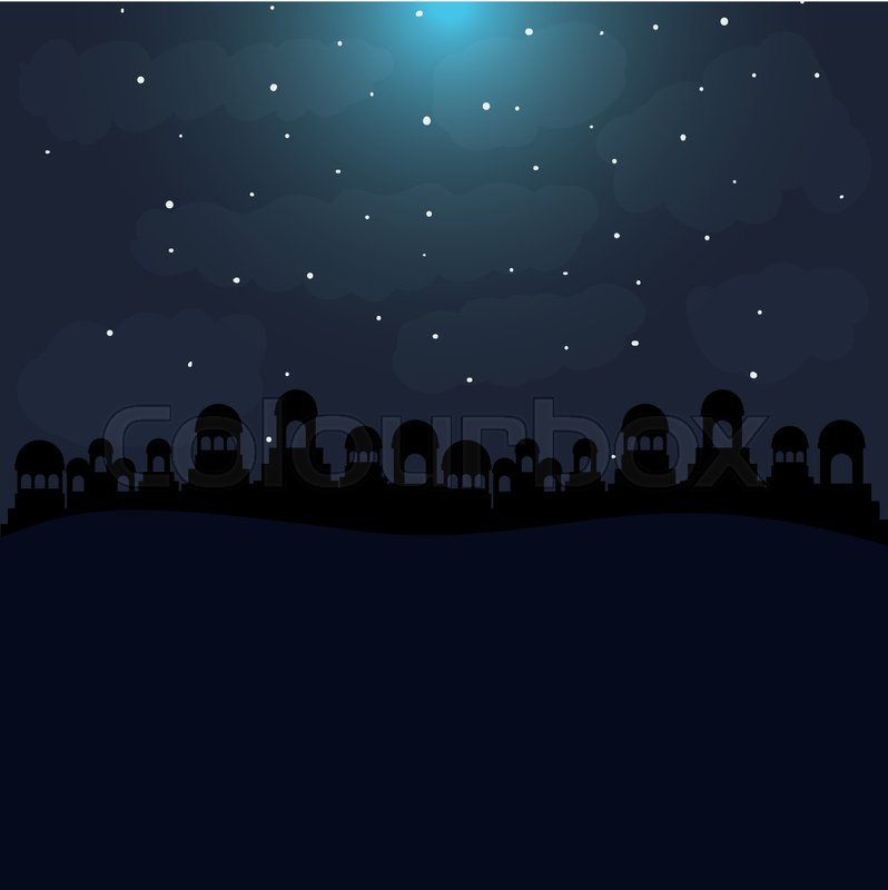 798x800 Bethlehem Silhouette Icon Holy Family Stock Vector Colourbox