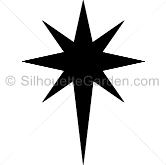 336x334 Star Of Bethlehem Clipart Black And White