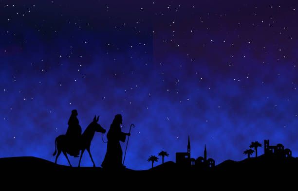 612x393 Mary And Joseph On The Way To Bethlehem Scene With Figures